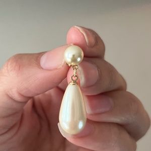 Pearl Teardrops Wedding Earrings for Brides